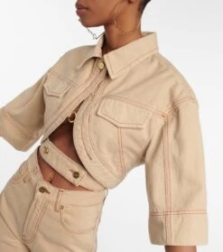 Jacquemus Cropped-Top Le Haut De Nîmes Yuma -FRAME || Dolce & Gabbana Verkäufe P00770654 d1