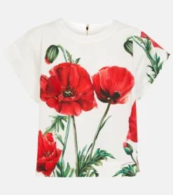 Dolce & Gabbana Bedrucktes Top Aus Baumwolle