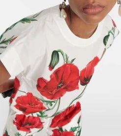 Dolce & Gabbana Bedrucktes Top Aus Baumwolle -FRAME || Dolce & Gabbana Verkäufe P00772744 d1