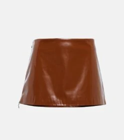 Acne Studios Low-Rise-Minirock Glossy