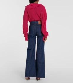Victoria Beckham High-Rise Wide-Leg Jeans Bianca -FRAME || Dolce & Gabbana Verkäufe P00780547 b2