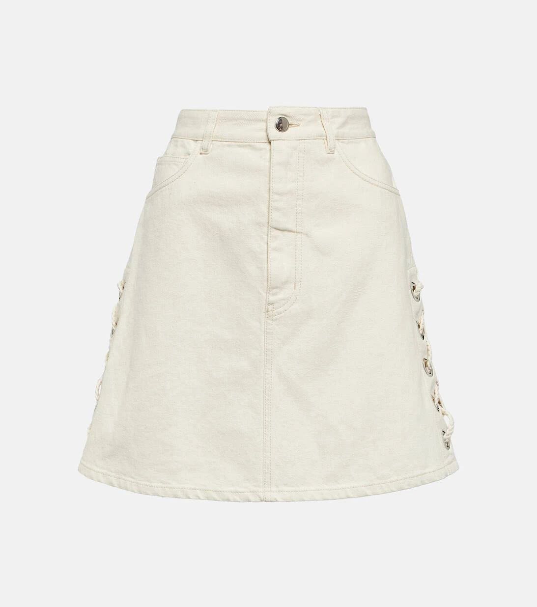 Chloé High-Rise-Rock Aus Baumwolle Und Leinen 3 Chloé High-Rise-Rock Aus Baumwolle Und Leinen