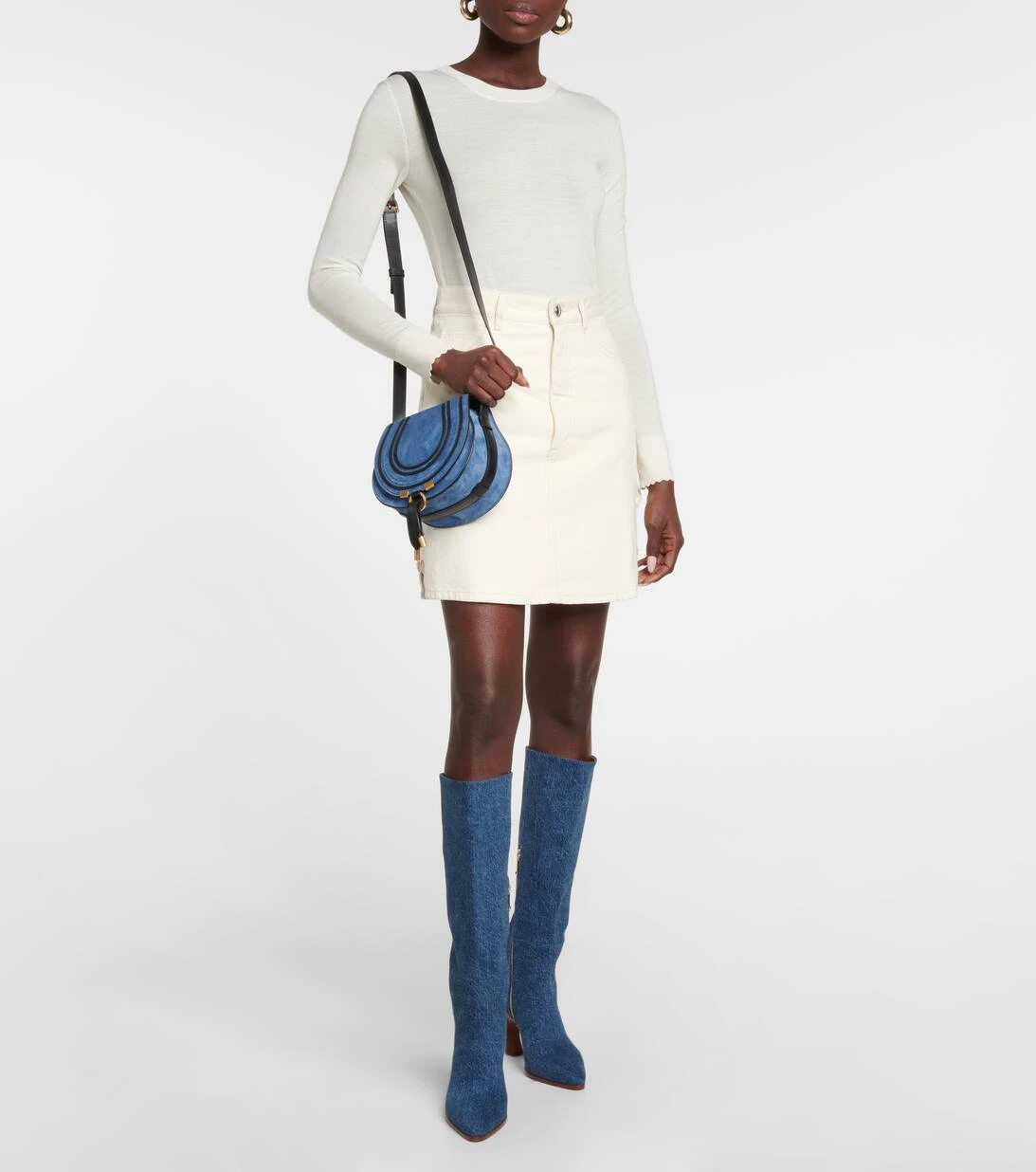 Chloé High-Rise-Rock Aus Baumwolle Und Leinen 4 Chloé High-Rise-Rock Aus Baumwolle Und Leinen – Bild 2