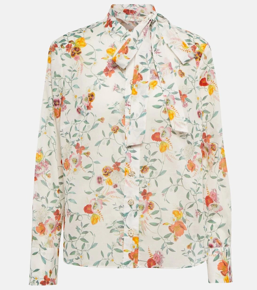 Zimmermann Bedruckte Schluppenbluse Aus Baumwolle 3 Zimmermann Bedruckte Schluppenbluse Aus Baumwolle