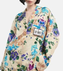 Off-White Bedrucktes Pyjamahemd -FRAME || Dolce & Gabbana Verkäufe P00785932 d1