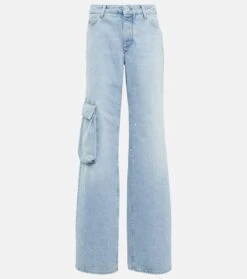 Off-White High-Rise Wide-Leg Jeans Toybox