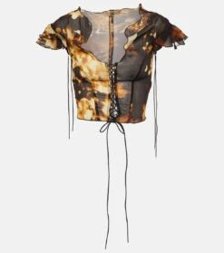 Top Aus Einem Seidengemisch