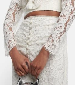 SELF PORTRAIT Verziertes Cropped-Top Aus Spitze -FRAME || Dolce & Gabbana Verkäufe P00794421 d2