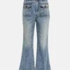 Zimmermann Cropped Flared Jeans Raie