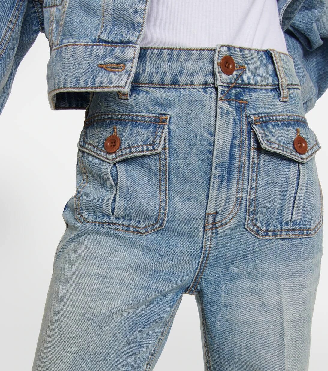 Zimmermann Cropped Flared Jeans Raie 6 Zimmermann Cropped Flared Jeans Raie – Bild 4